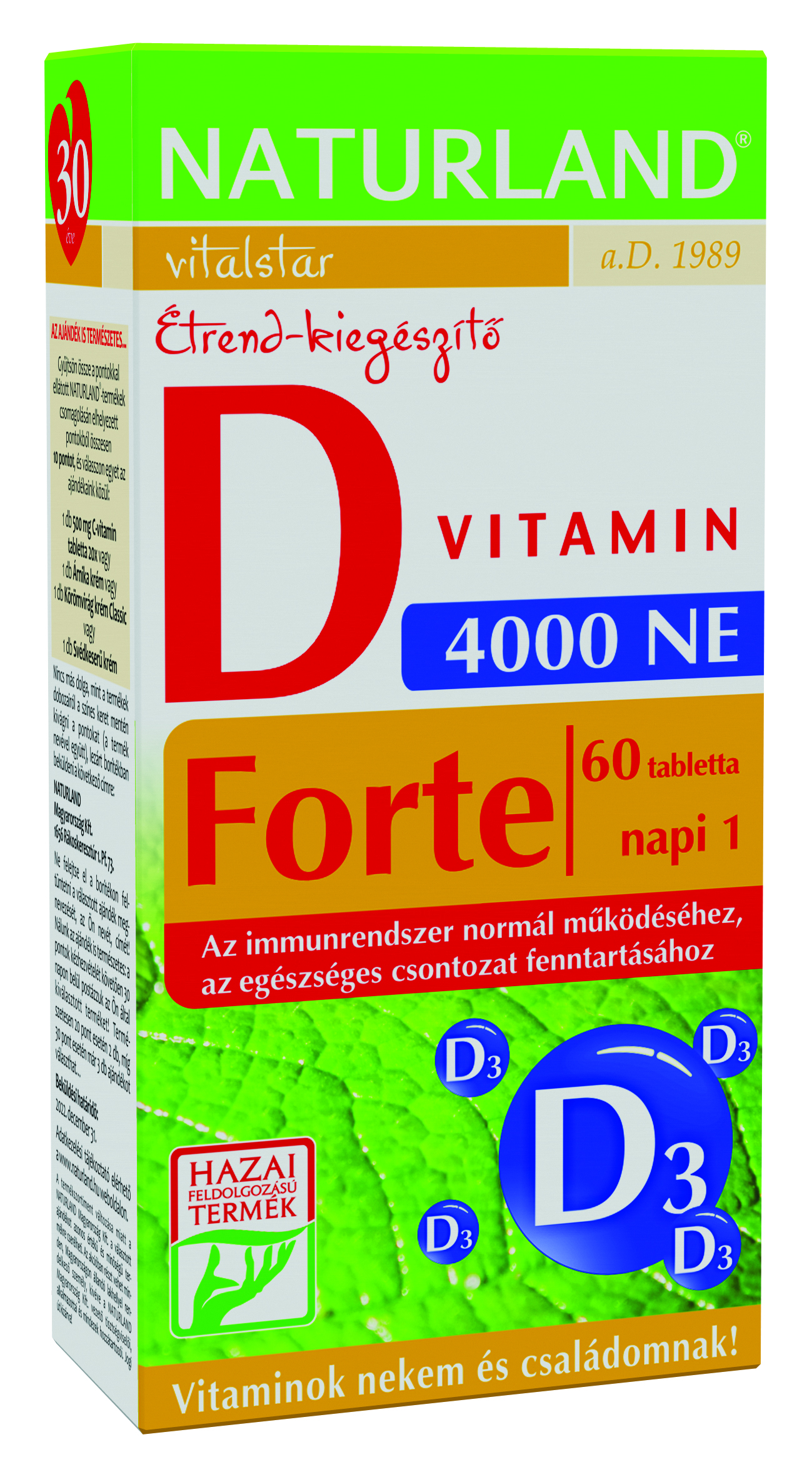 NL D-vitamin Forte tabletta 60x